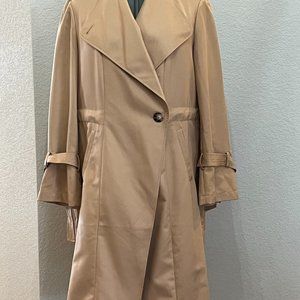 Halogen Drape Long Topper Coat in Tan, Size X-Large